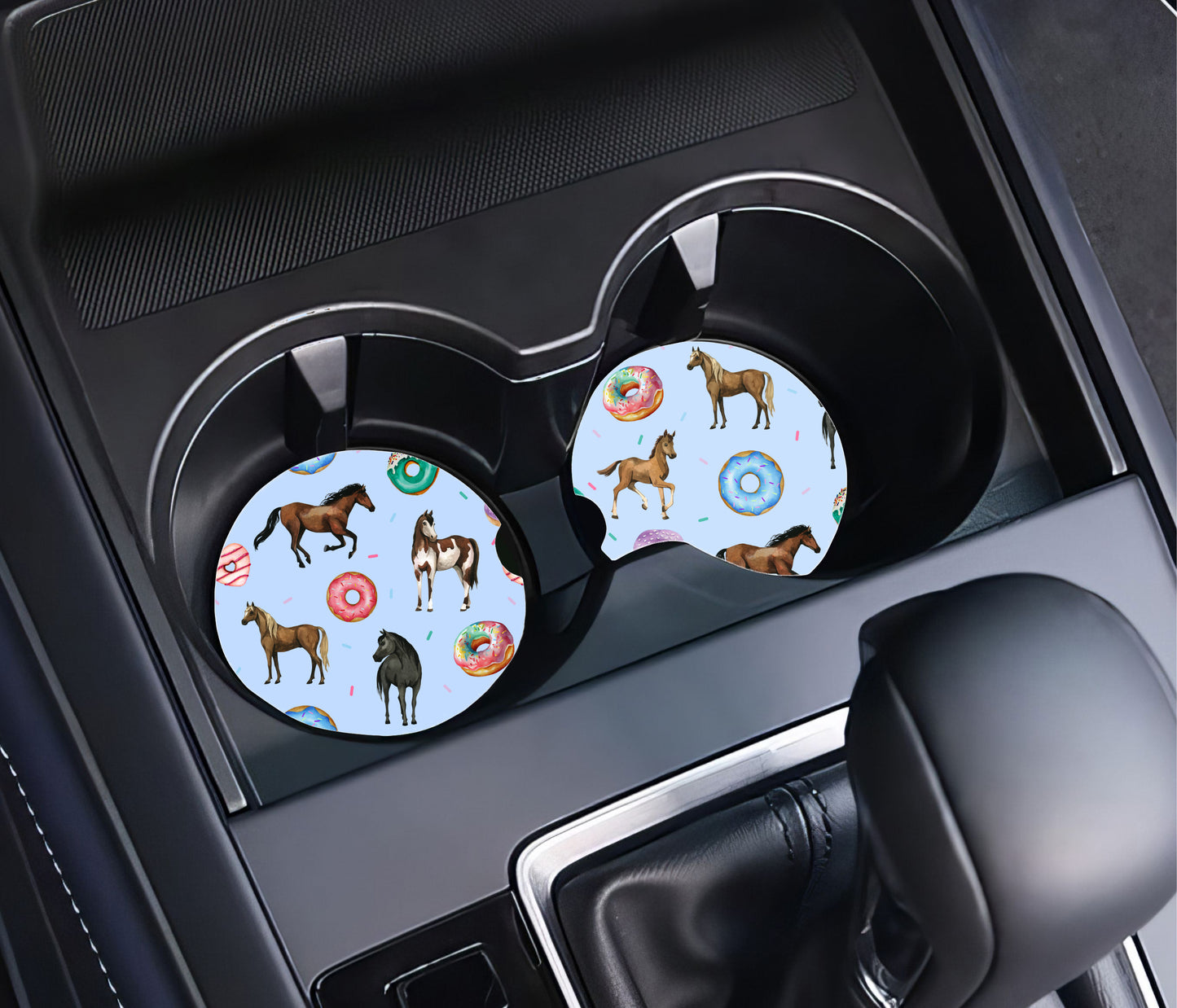 Equestrian Neoprene Car Coasters – Set of 2 (2.75")