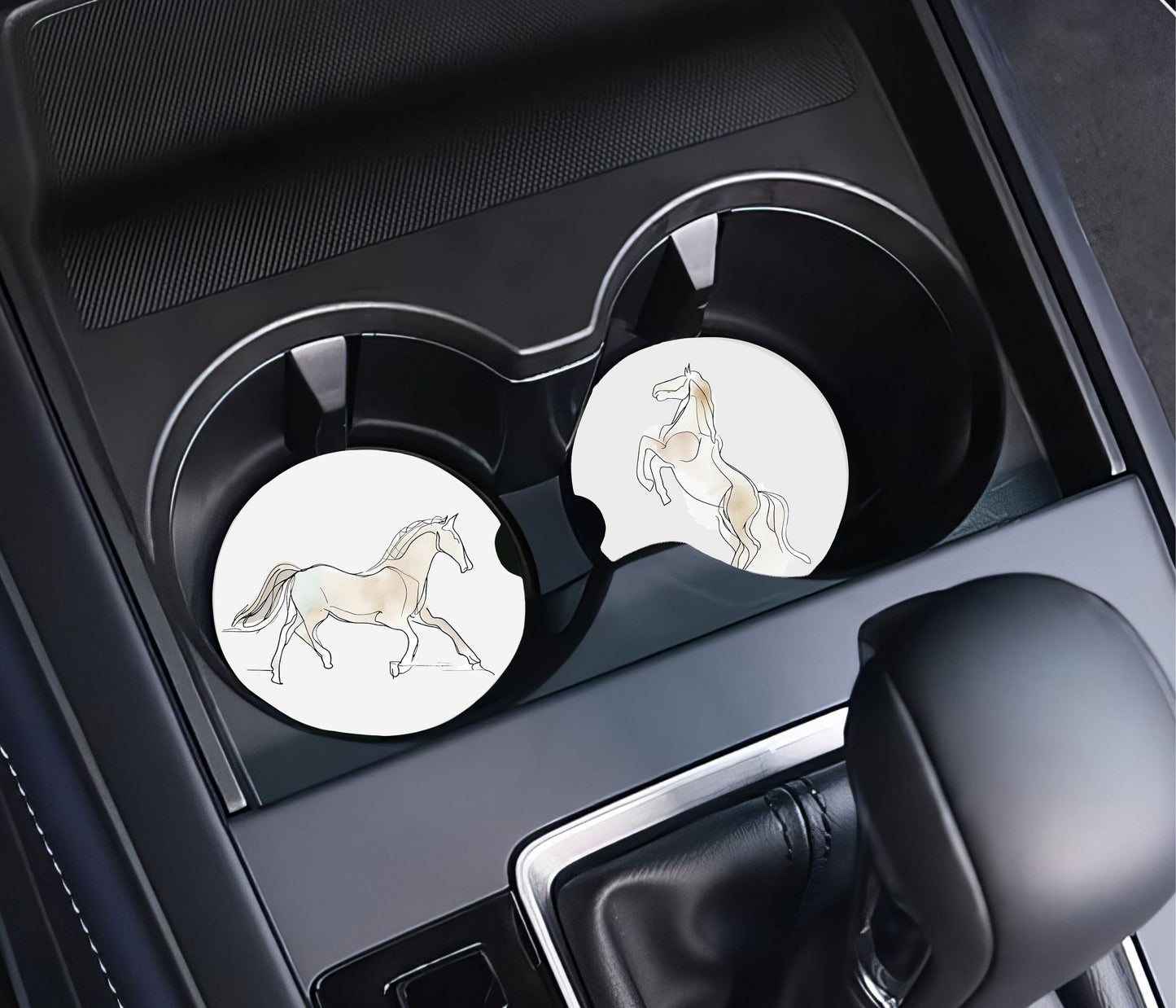 Equestrian Neoprene Car Coasters – Set of 2 (2.75")
