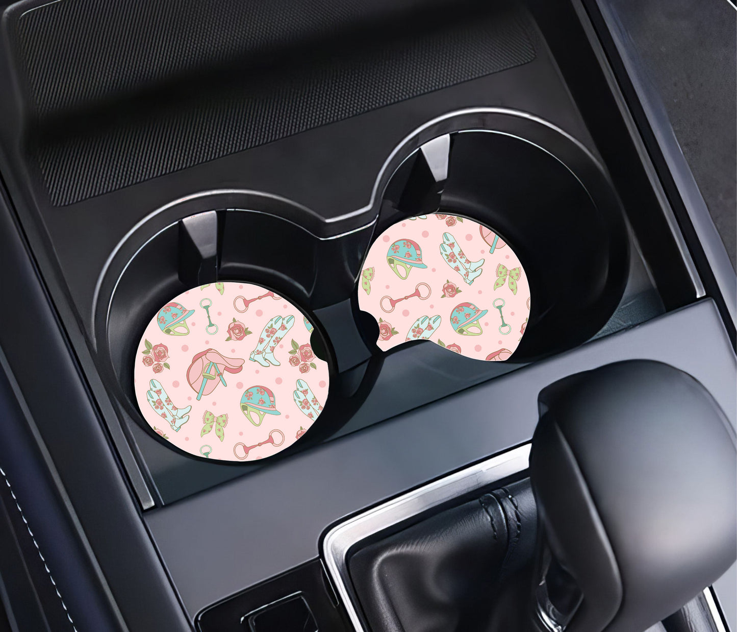 Equestrian Neoprene Car Coasters – Set of 2 (2.75")