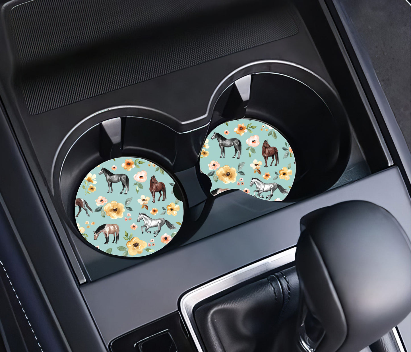 Equestrian Neoprene Car Coasters – Set of 2 (2.75")