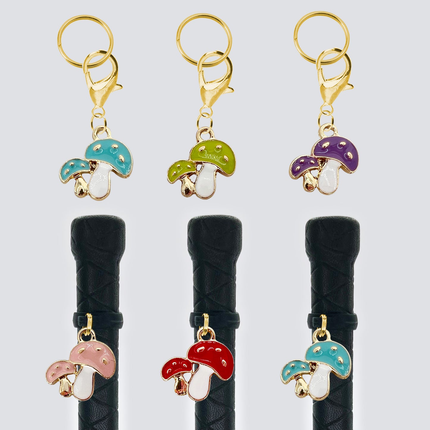 Mushroom Crop & Bridle Equestrian Charms