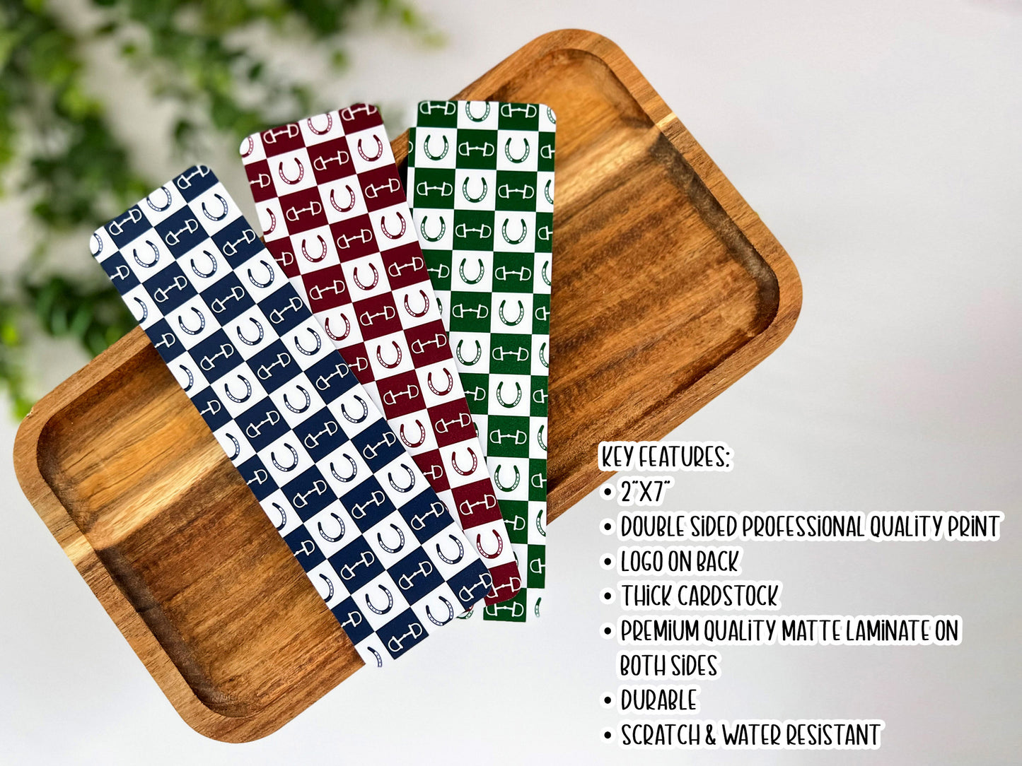 Equestrian Bookmark – Premium Matte Double-Sided Design (2"x7")