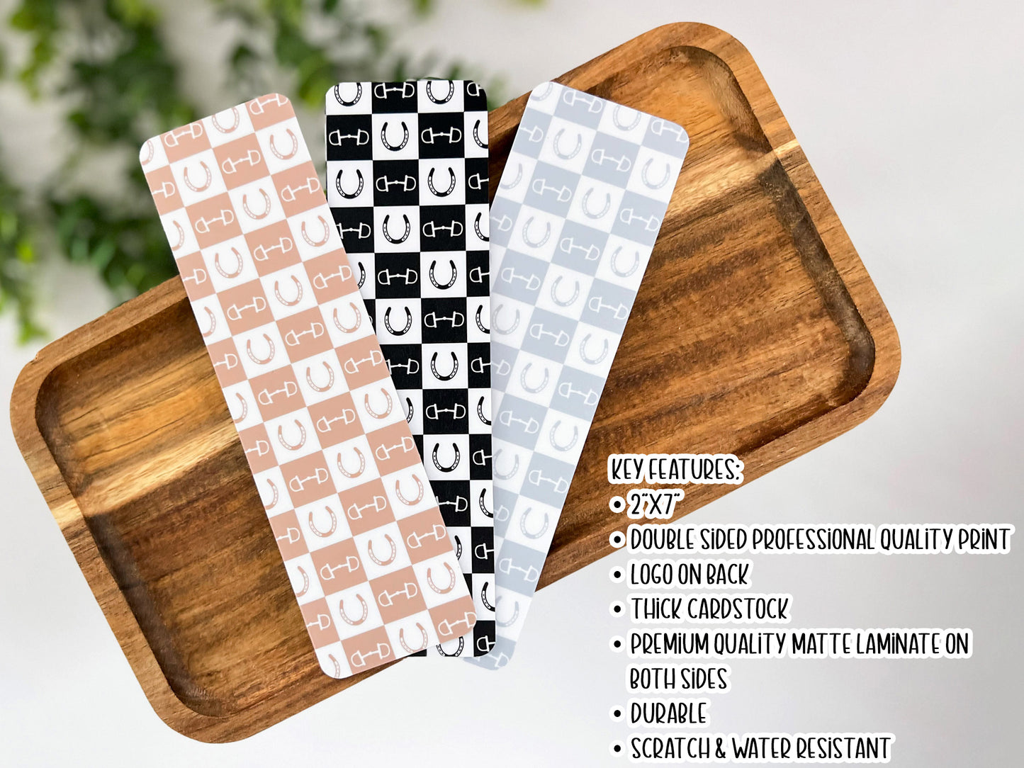 Equestrian Bookmark – Premium Matte Double-Sided Design (2"x7")
