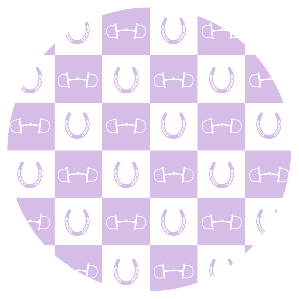 Lavender Equestrian Checkered 20 oz Aluminum Water Bottle