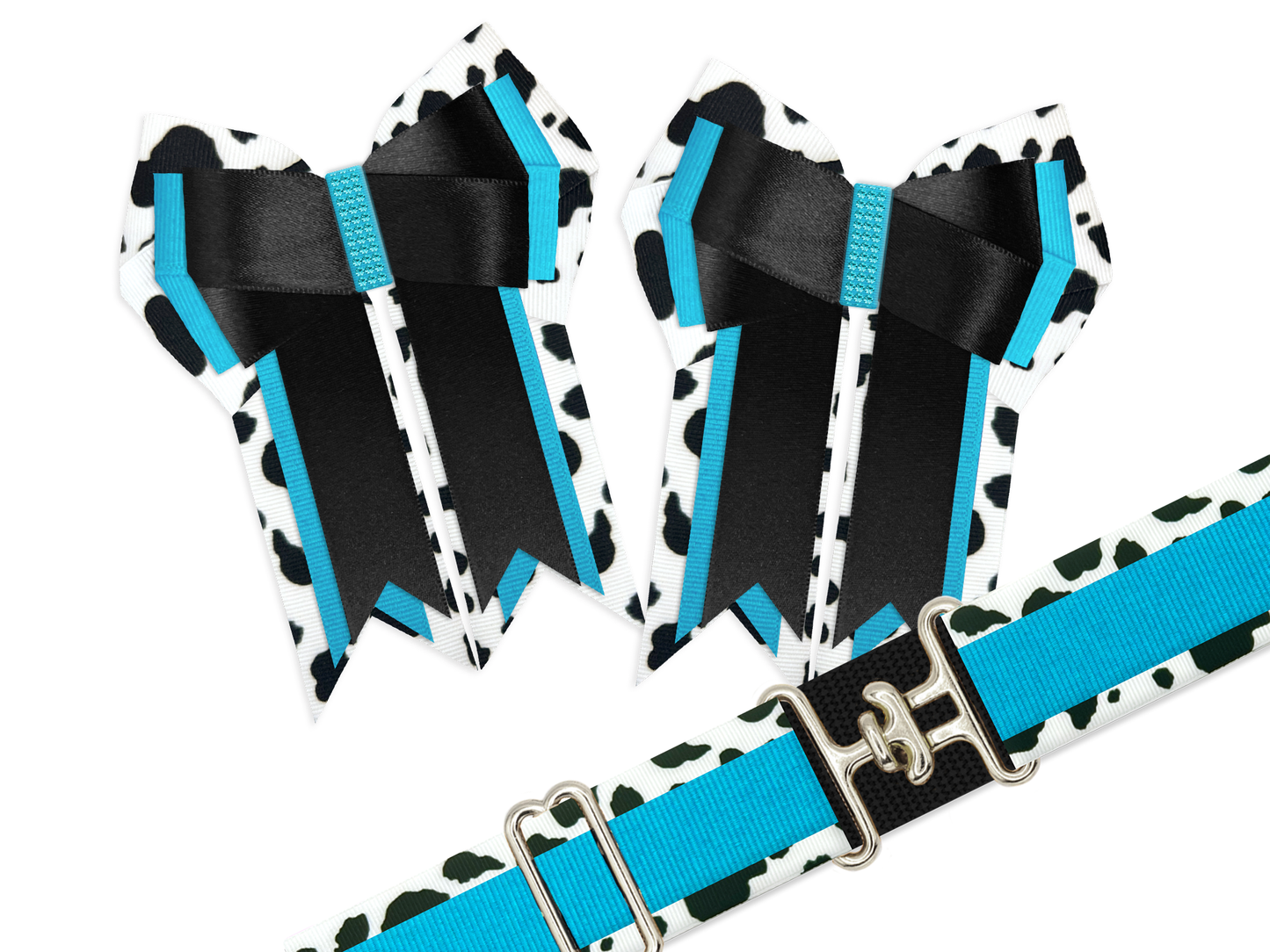 Custom Cow Print Blue Belt for D.B.