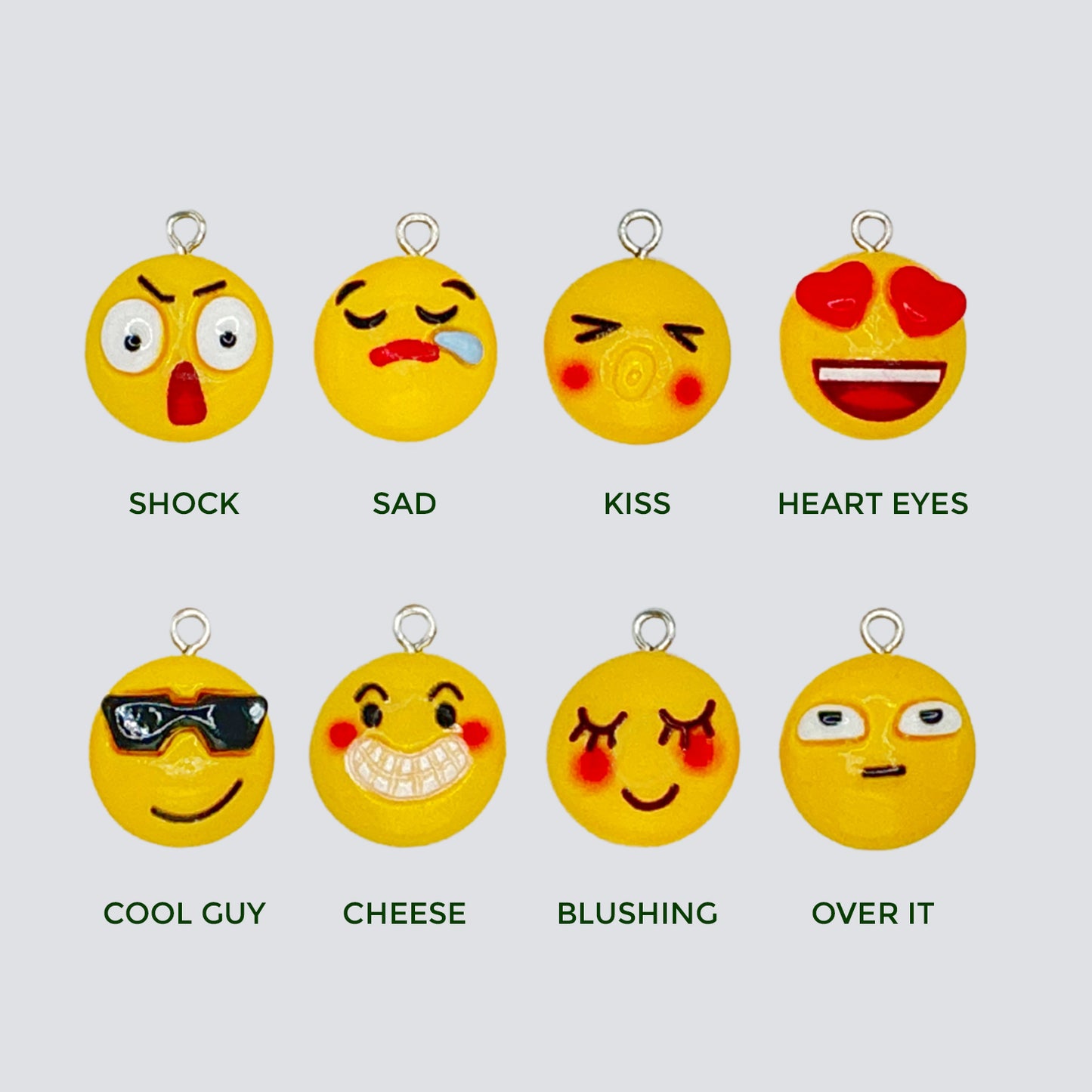 Emoji Crop & Bridle Equestrian Charms