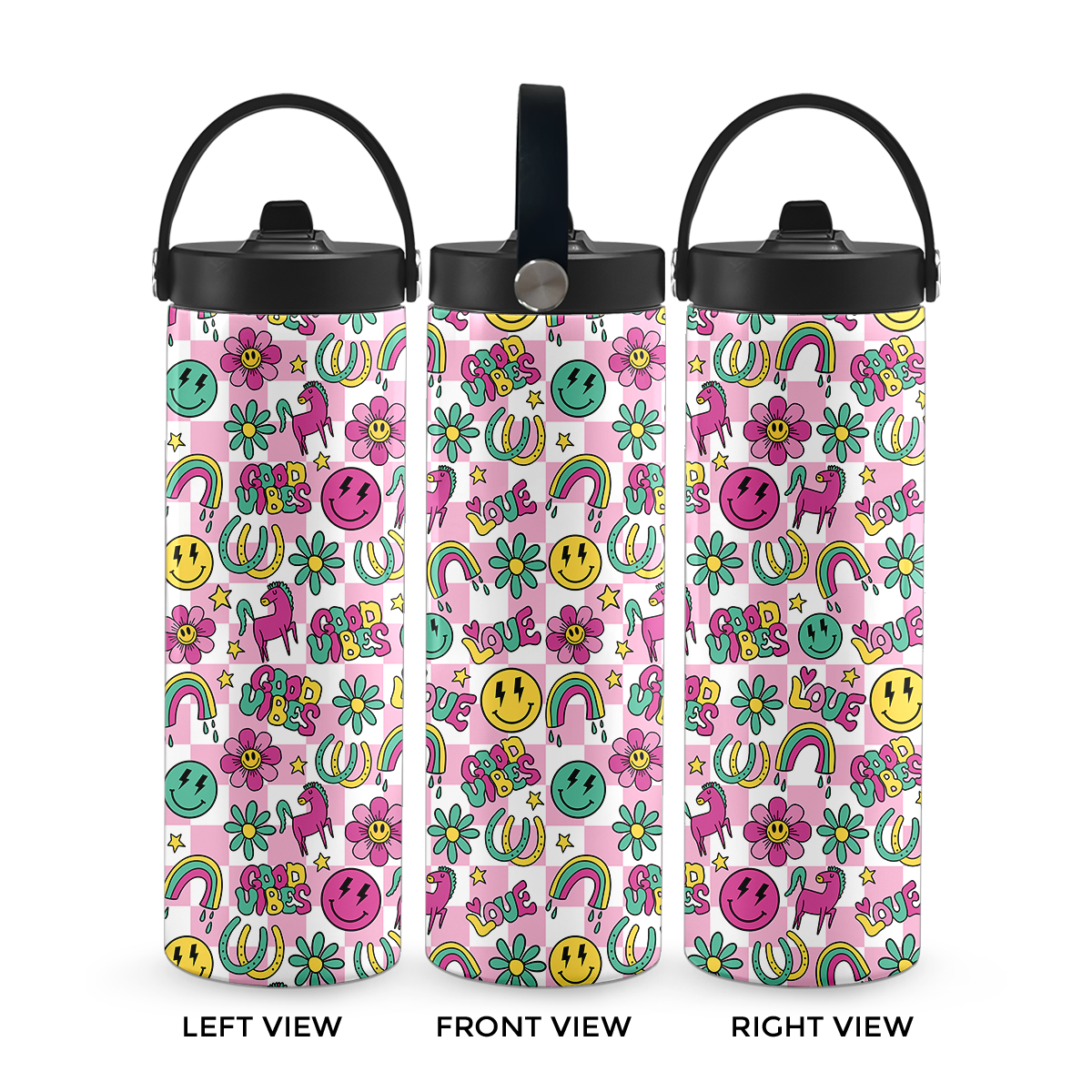 Good Vibes Good Rides 20 oz Aluminum Water Bottle