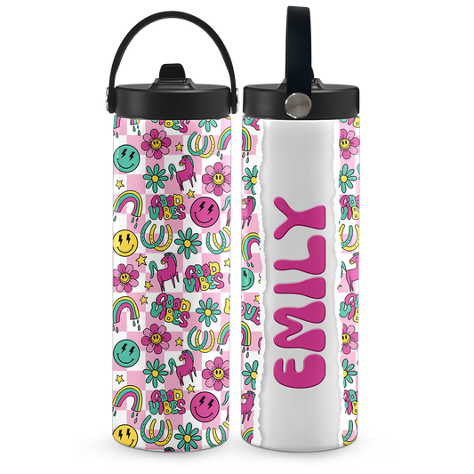 Good Vibes Good Rides 20 oz Aluminum Water Bottle
