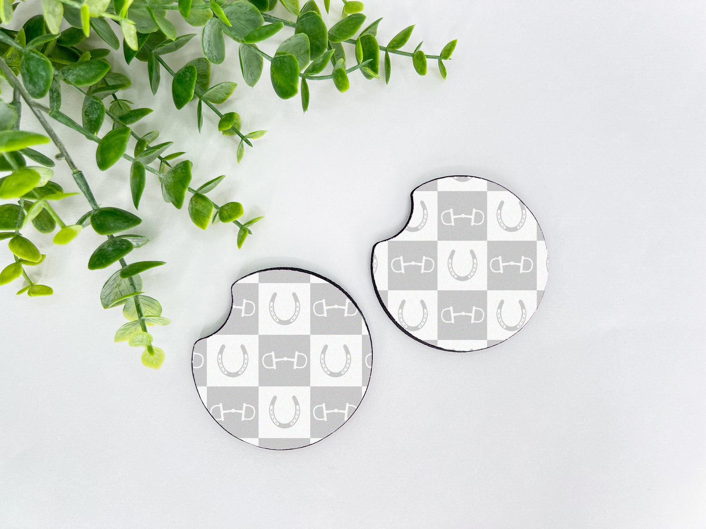 Equestrian Neoprene Car Coasters – Set of 2 (2.75")