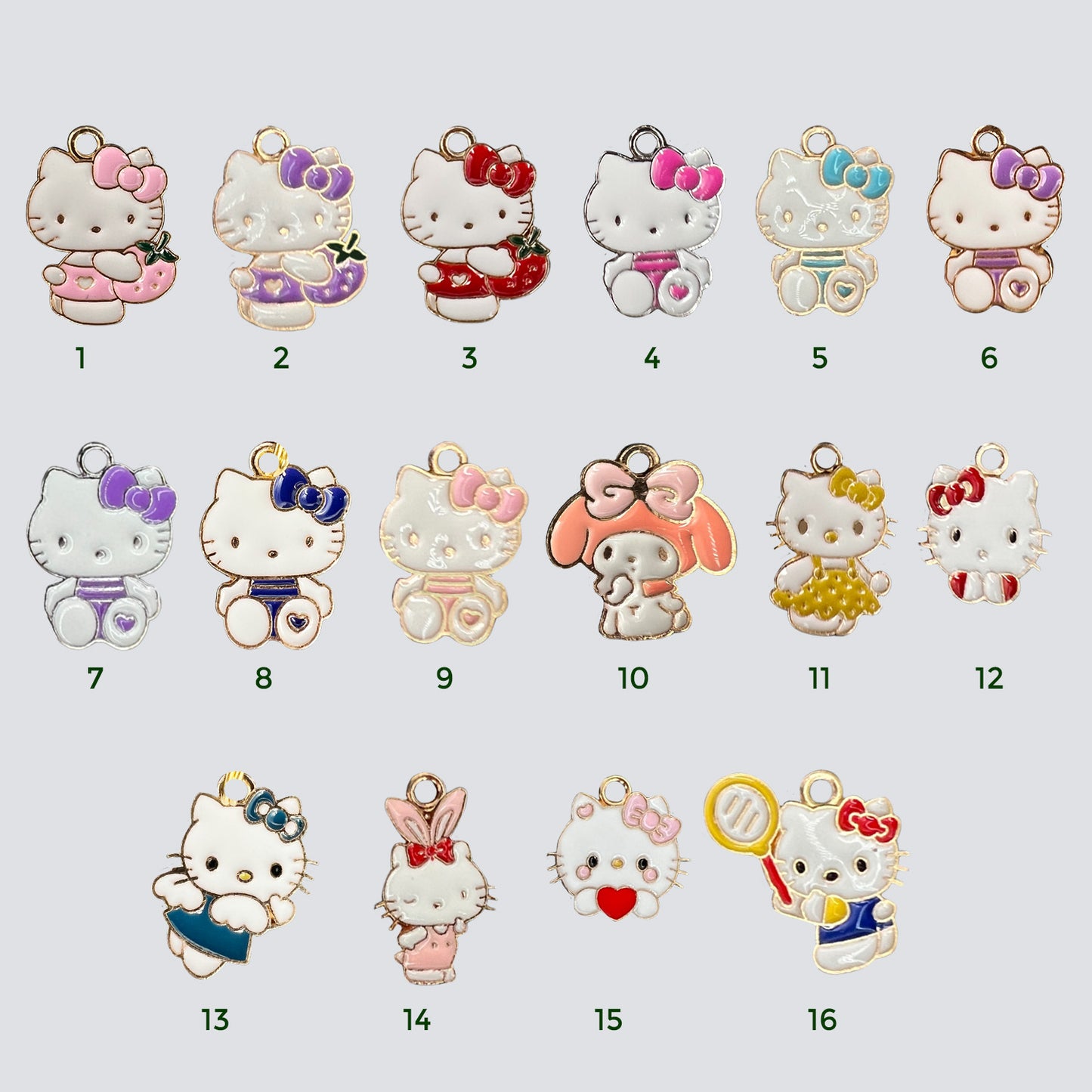 Hello Kitty Crop & Bridle Equestrian Charms