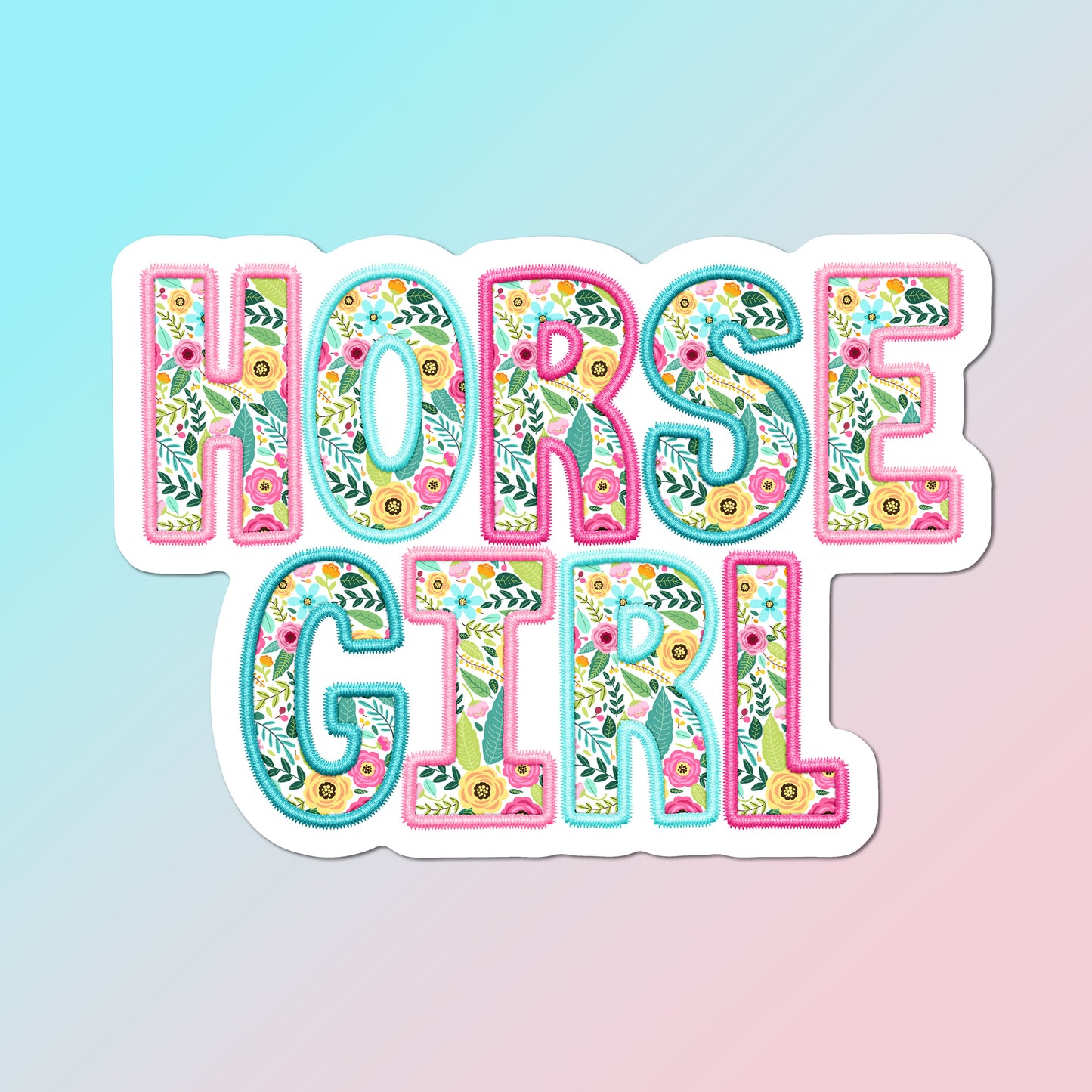 Equestrian Horse Sticker - Horse Girl