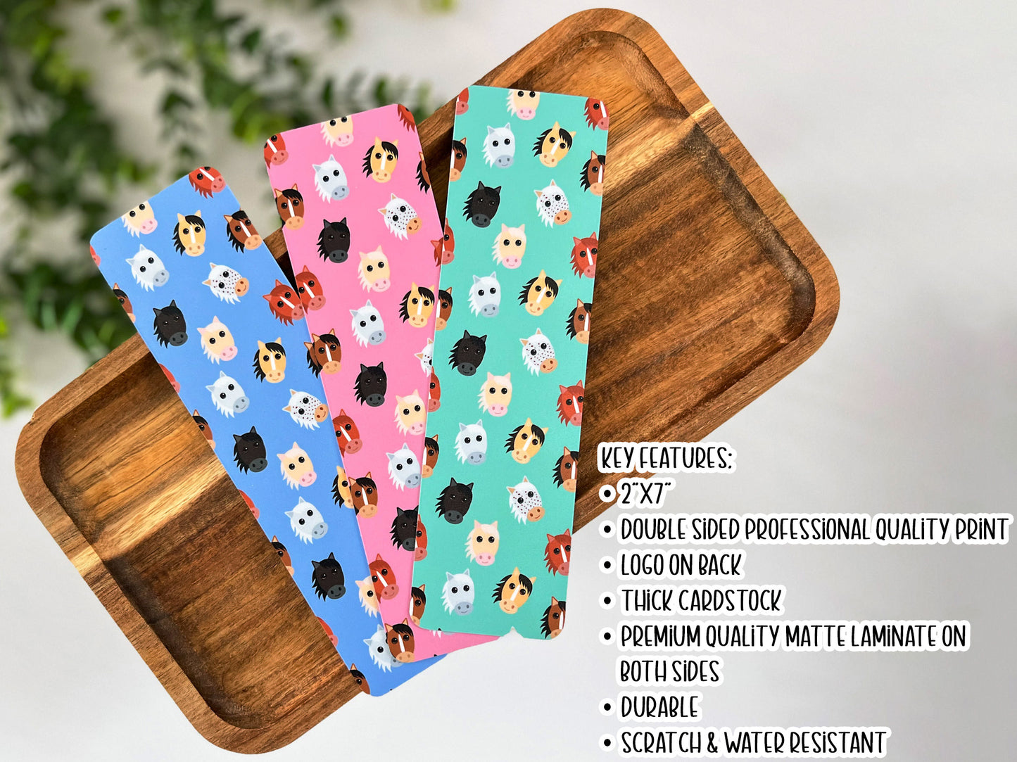 Equestrian Bookmark – Premium Matte Double-Sided Design (2"x7")