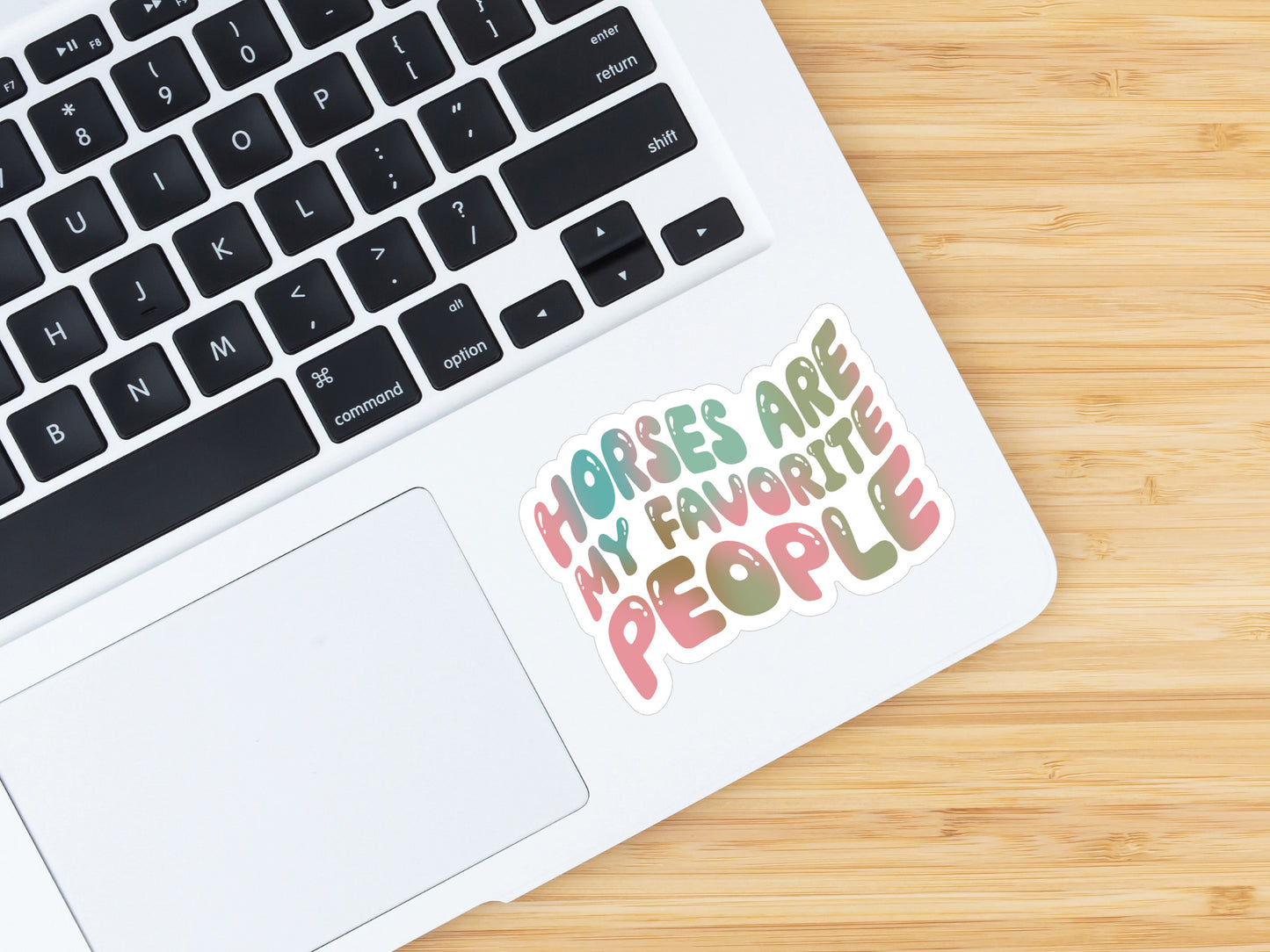 Equestrian Horse Sticker - Horses Are My Favorite People Pink & Green
