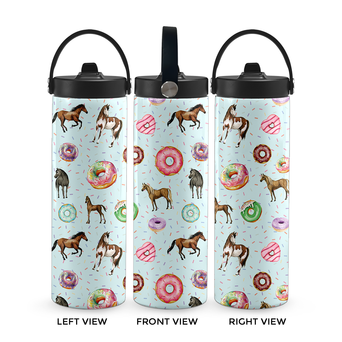 Blue Pony Pastries 20 oz Aluminum Water Bottle