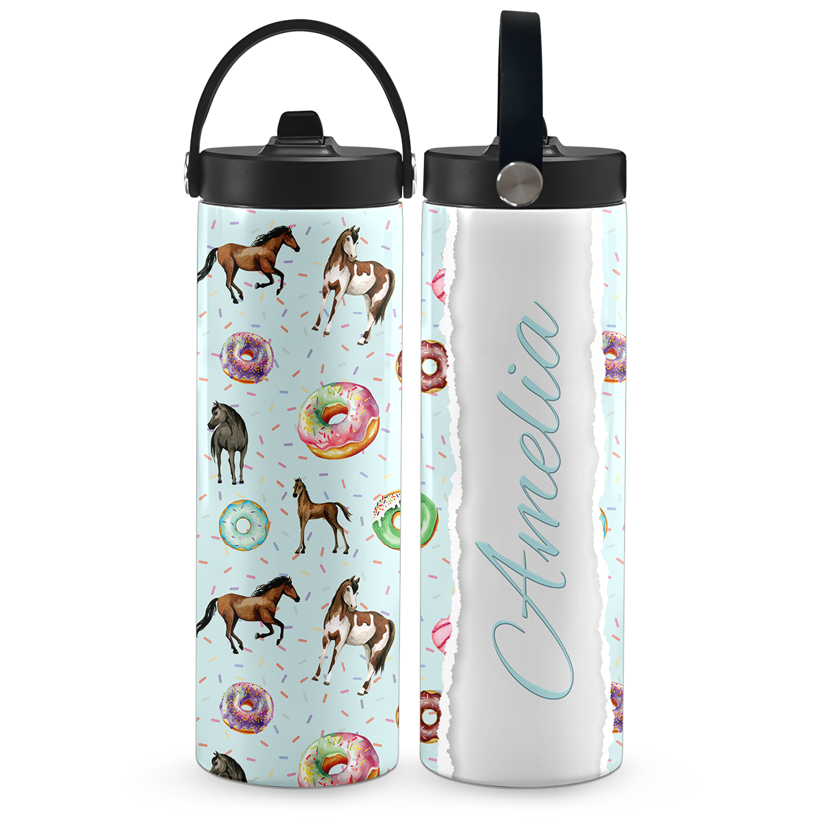 Blue Pony Pastries 20 oz Aluminum Water Bottle