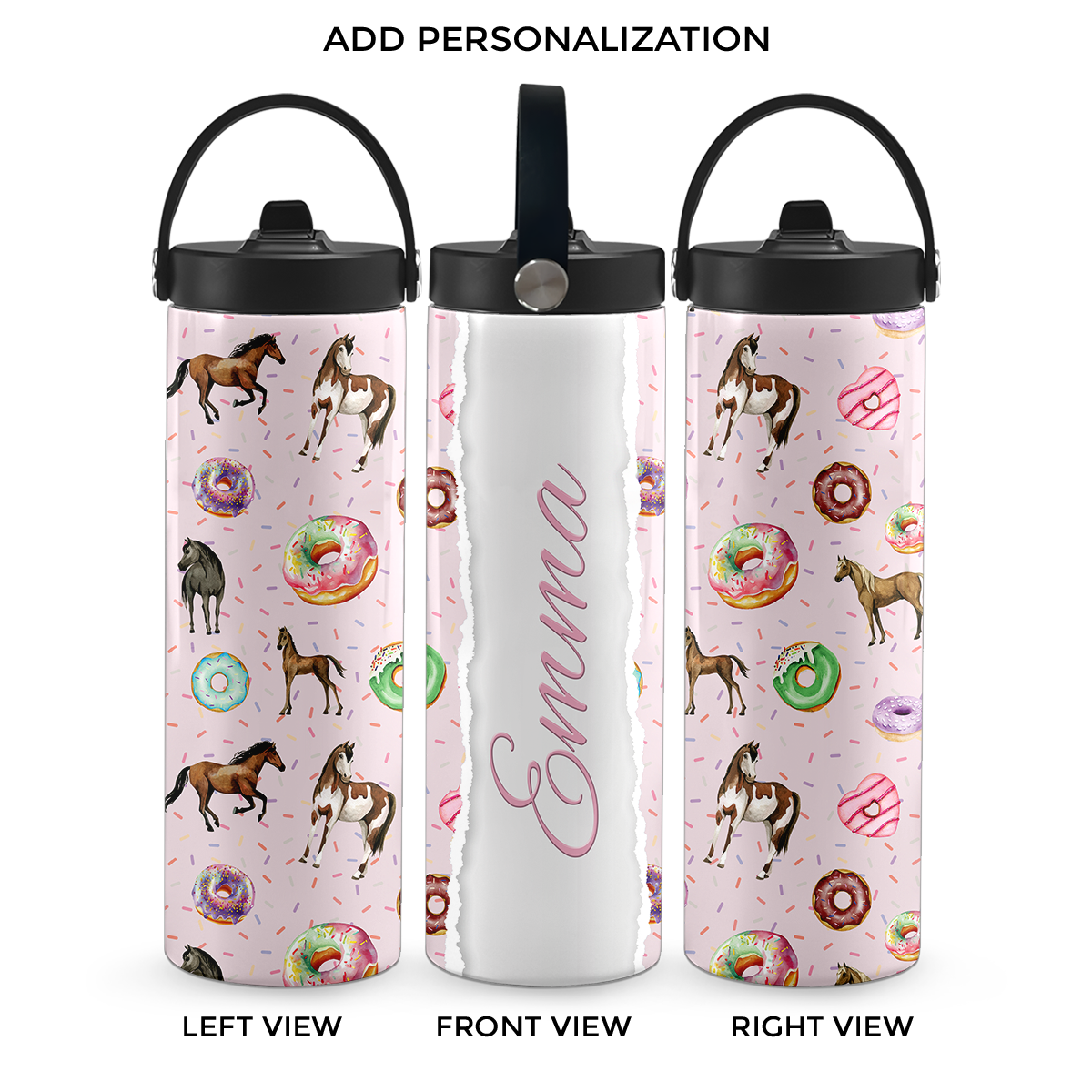 Pink Pony Pastries 20 oz Aluminum Water Bottle