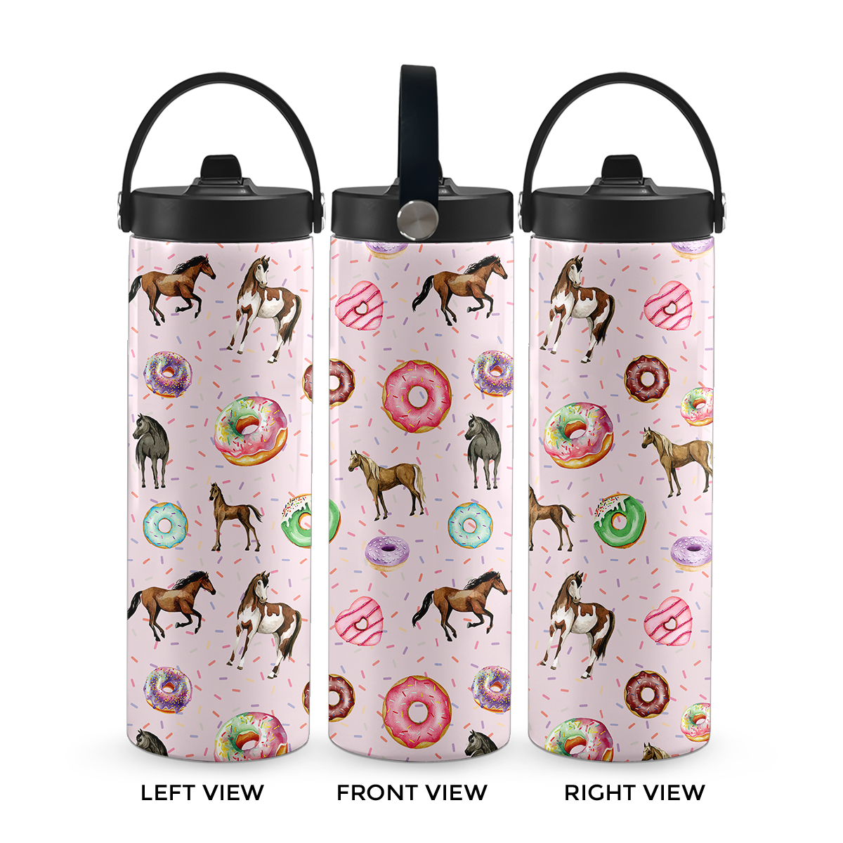 Pink Pony Pastries 20 oz Aluminum Water Bottle