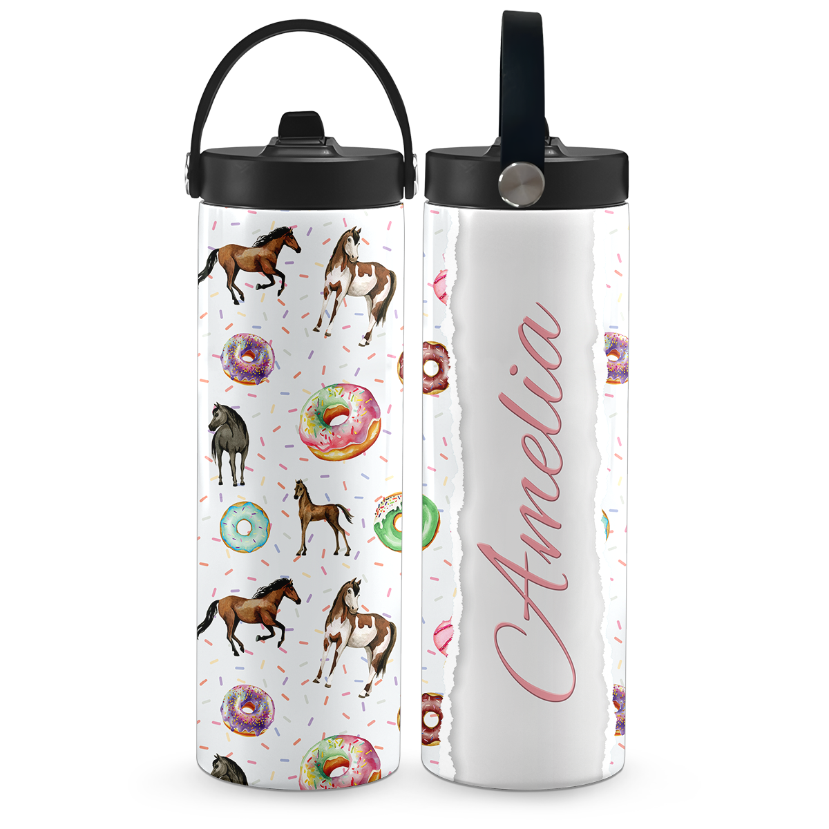 White Pony Pastries 20 oz Aluminum Water Bottle