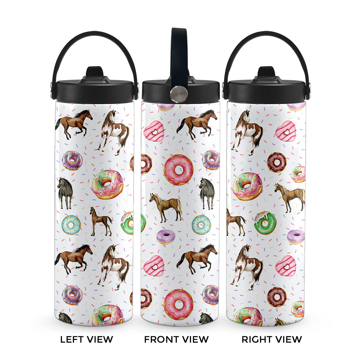 White Pony Pastries 20 oz Aluminum Water Bottle