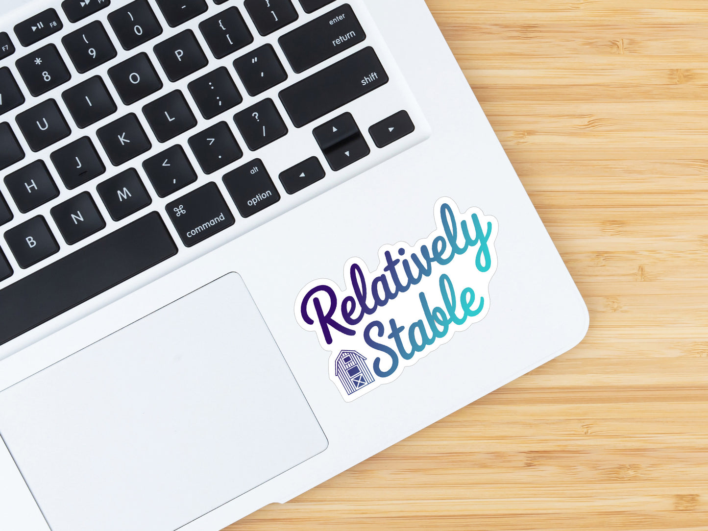 Equestrian Horse Sticker - Relatively Stable Blue