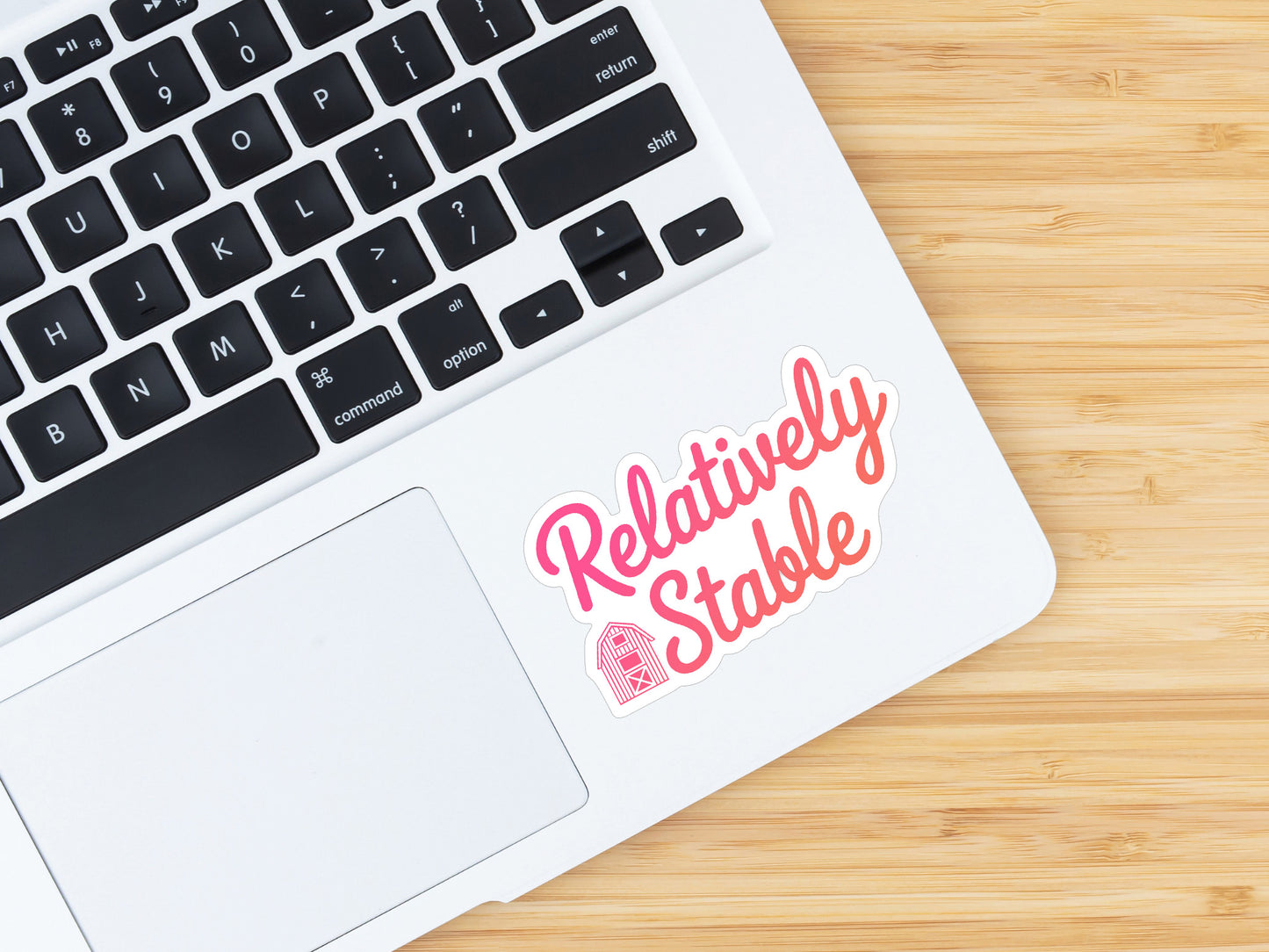 Equestrian Horse Sticker - Relatively Stable Pink