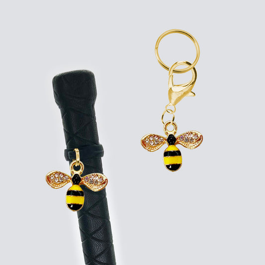Rhinestone Bumblebee Crop & Bridle Equestrian Charms