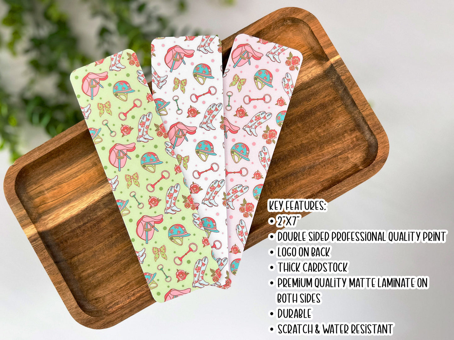 Equestrian Bookmark – Premium Matte Double-Sided Design (2"x7")