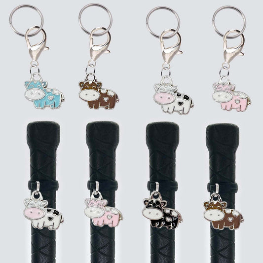 Silver Cows Crop & Bridle Equestrian Charms