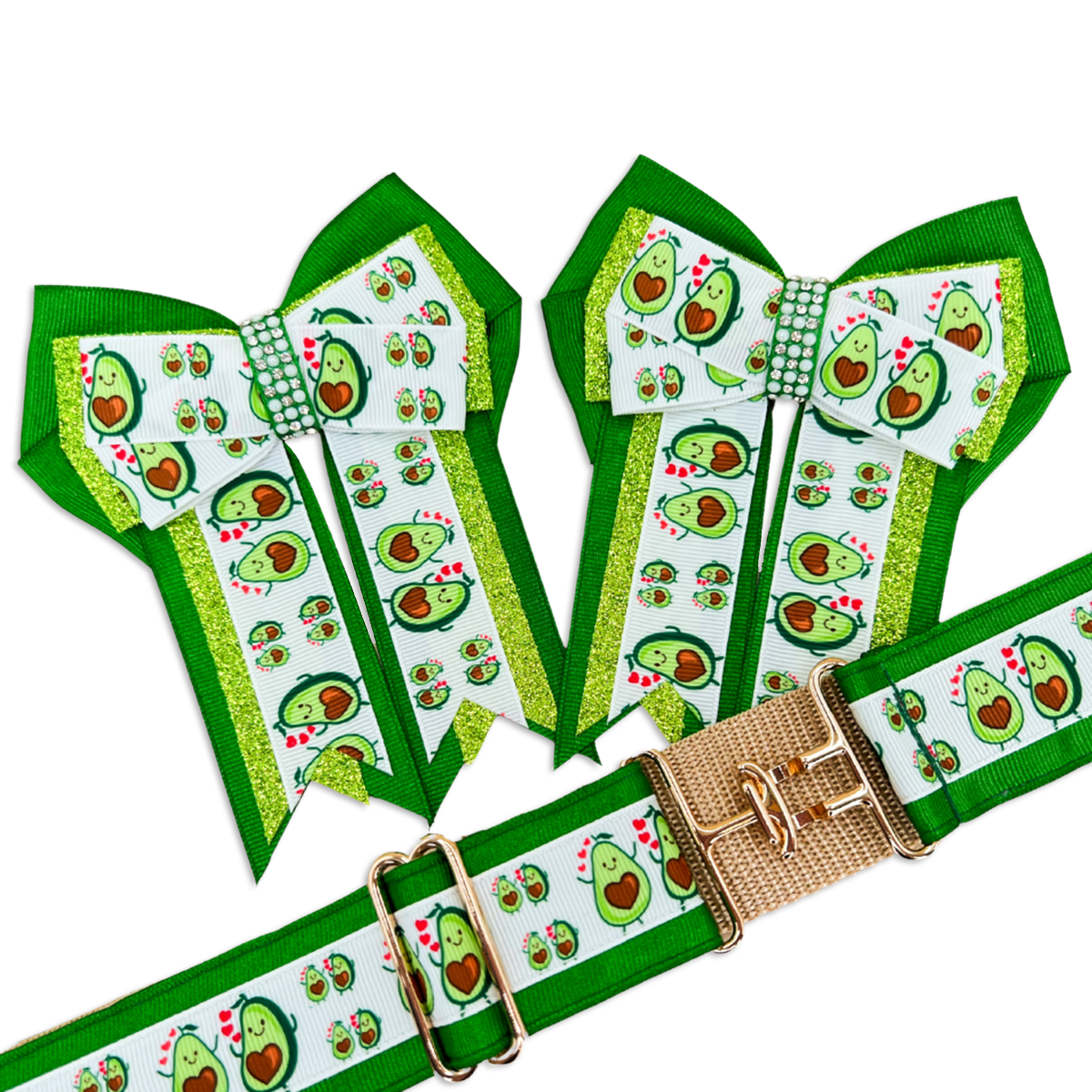 Avacado Horse Show Bows & Belt