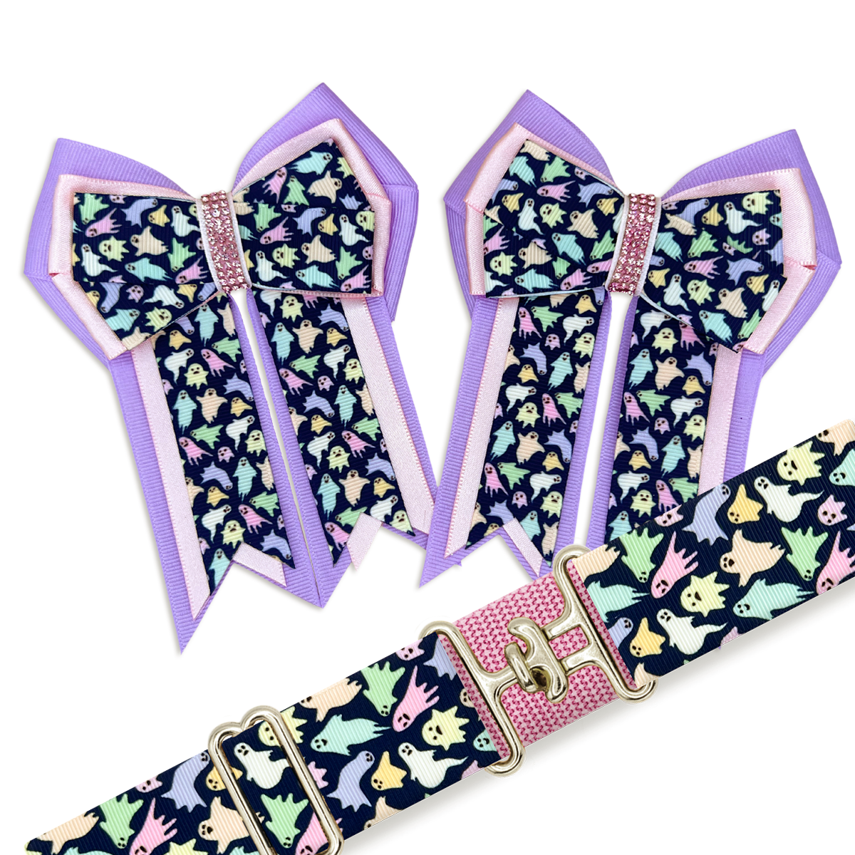 Pastel Ghosts Horse Show Bows & Belt