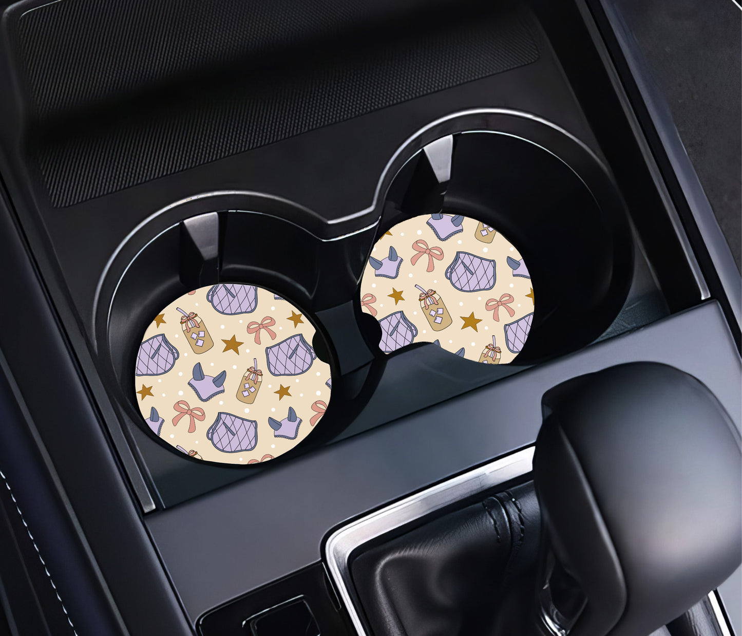 Equestrian Neoprene Car Coasters – Set of 2 (2.75")