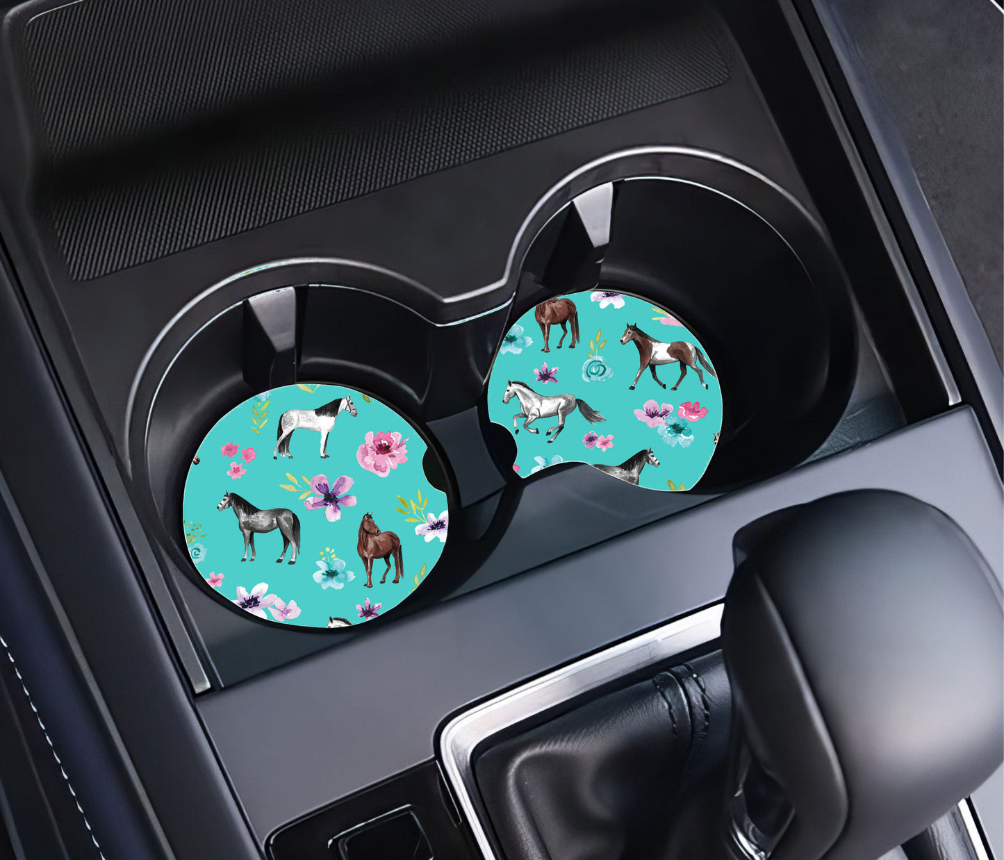 Equestrian Neoprene Car Coasters – Set of 2 (2.75")