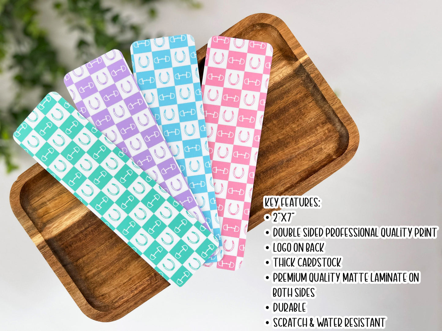 Equestrian Bookmark – Premium Matte Double-Sided Design (2"x7")