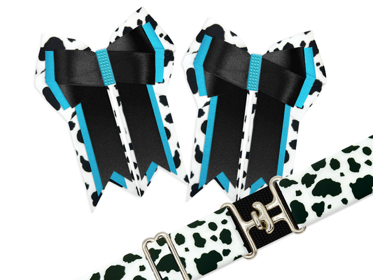 Custom Cow Print Blue Belt for D.B.