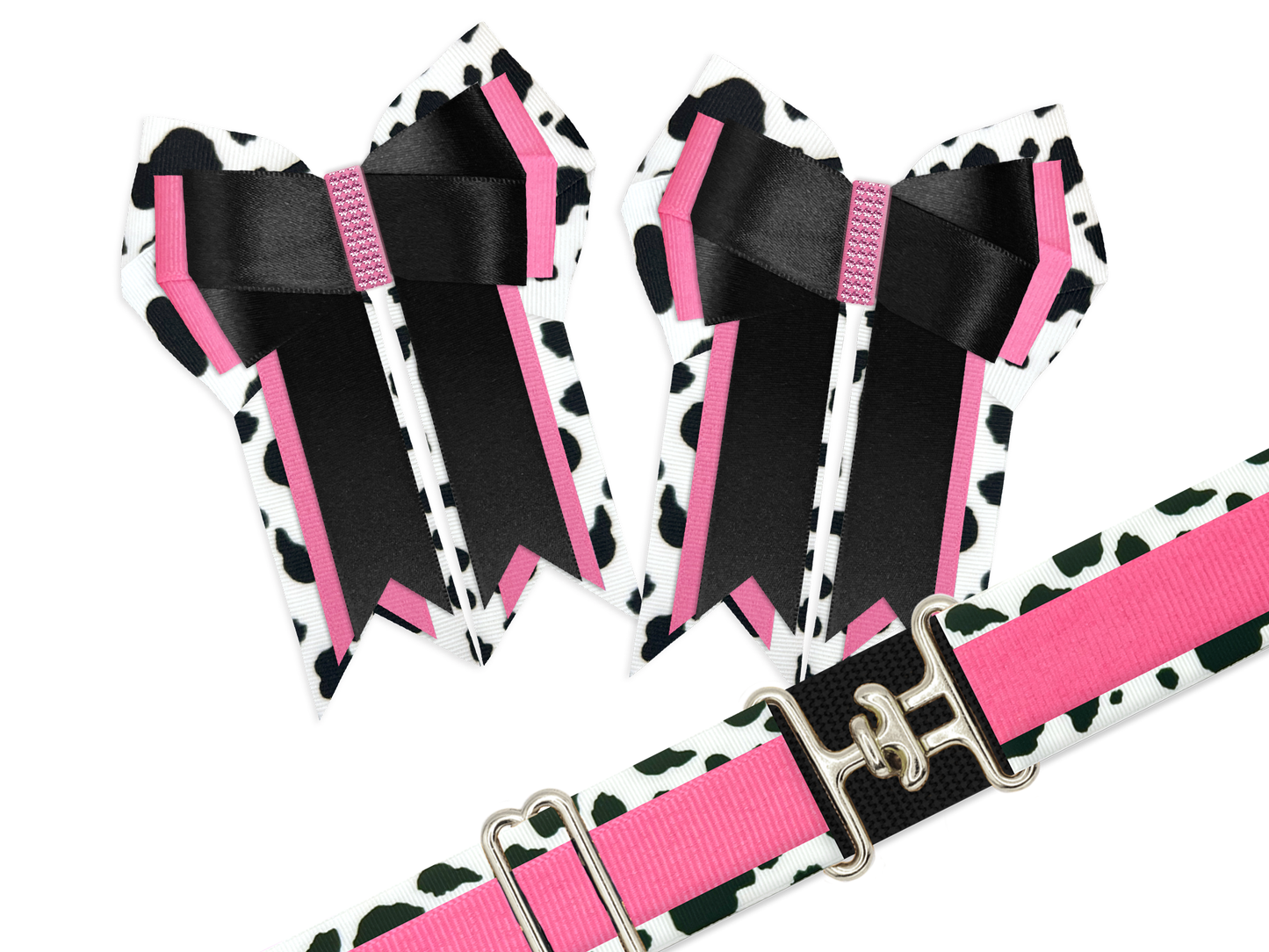 Custom Cow Print Pink Belt for D.B.