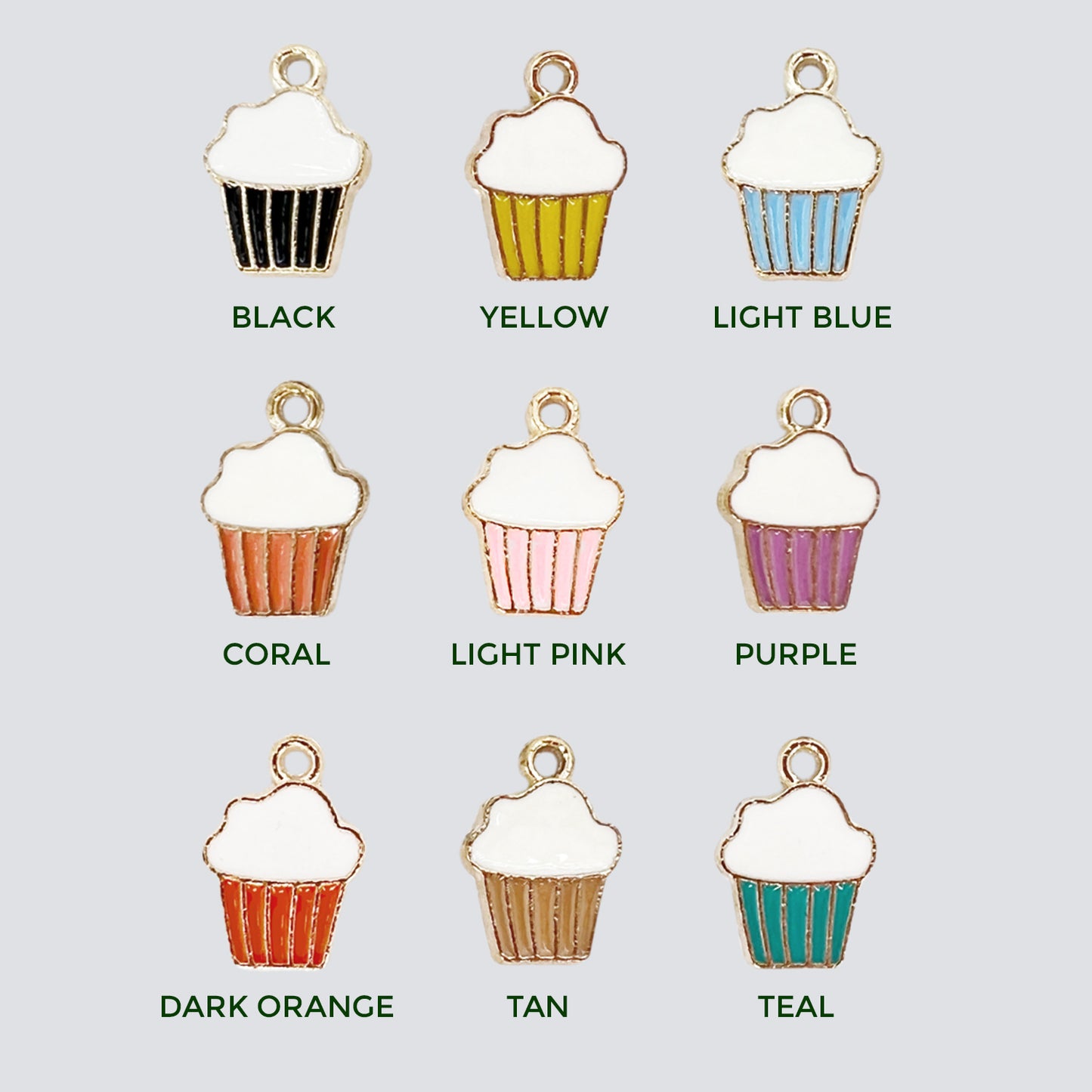 Cupcake Crop & Bridle Equestrian Charms