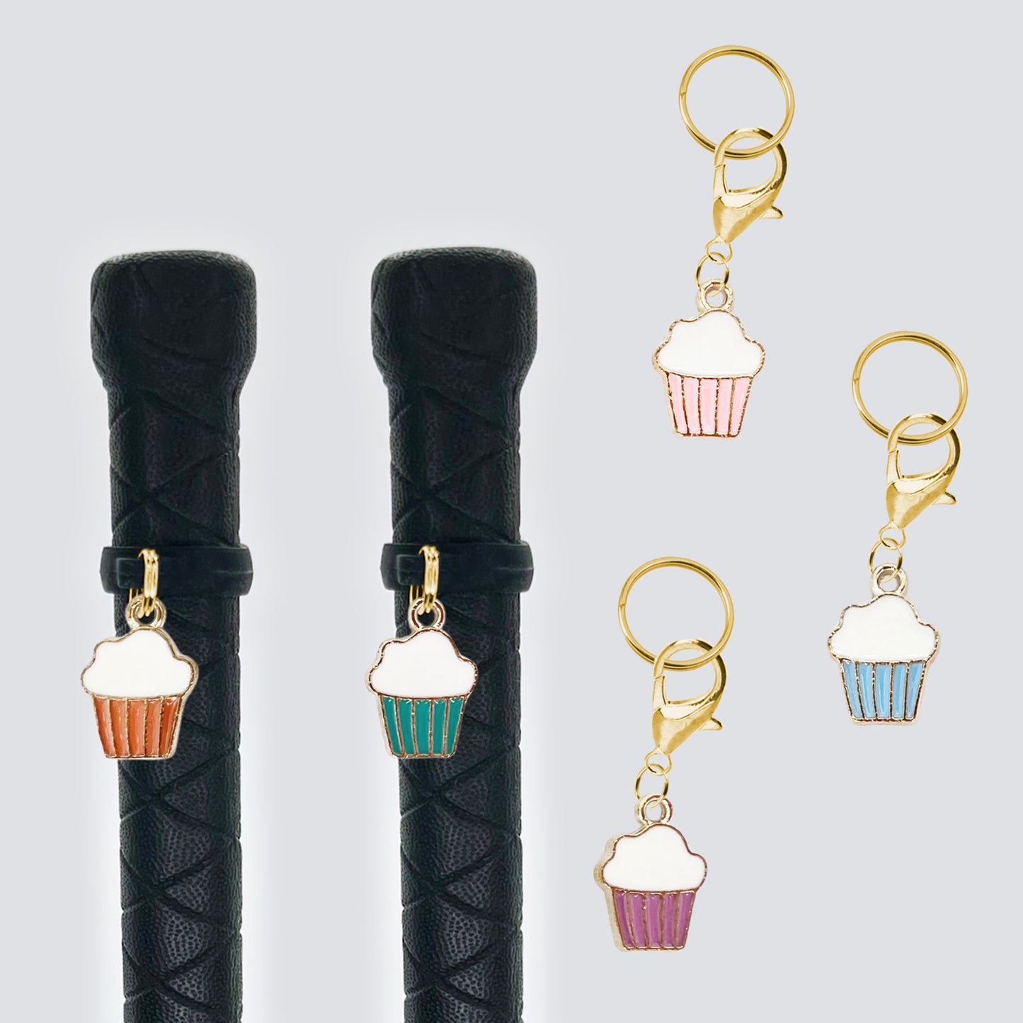 Cupcake Crop & Bridle Equestrian Charms