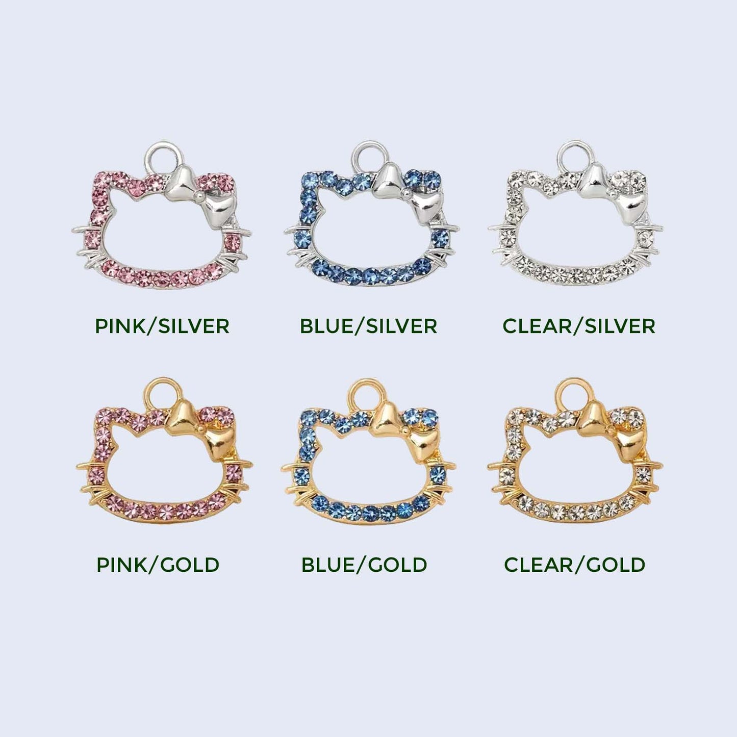 Rhinestone Hello Kitty Equestrian Bridle Charms