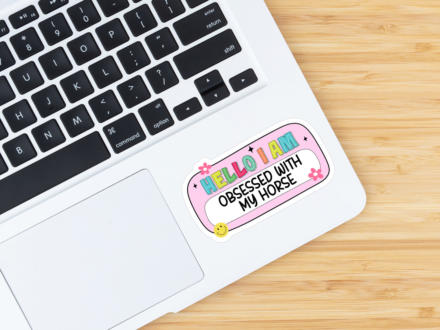 Equestrian Horse Sticker - Obsessed With My Horse Pink
