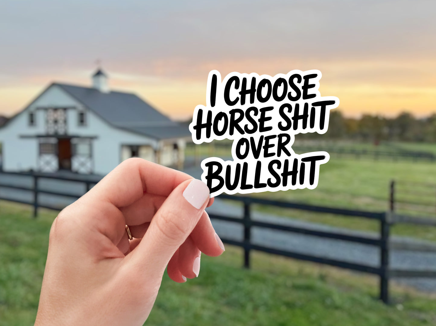 Equestrian Horse Sticker - Horse Shit Over Bullshit