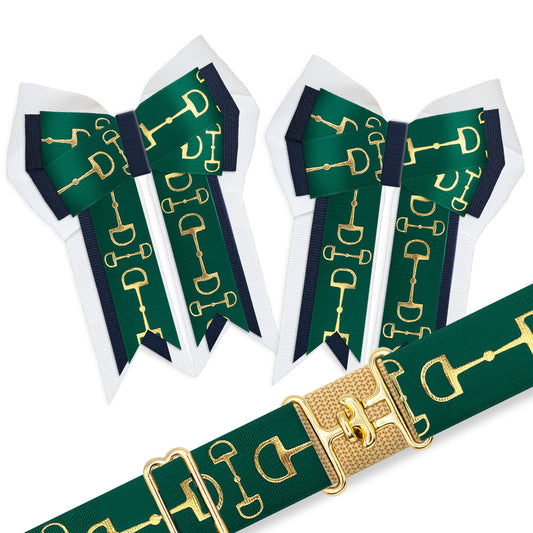 Custom Hunter Green Bit Belt for L.T.