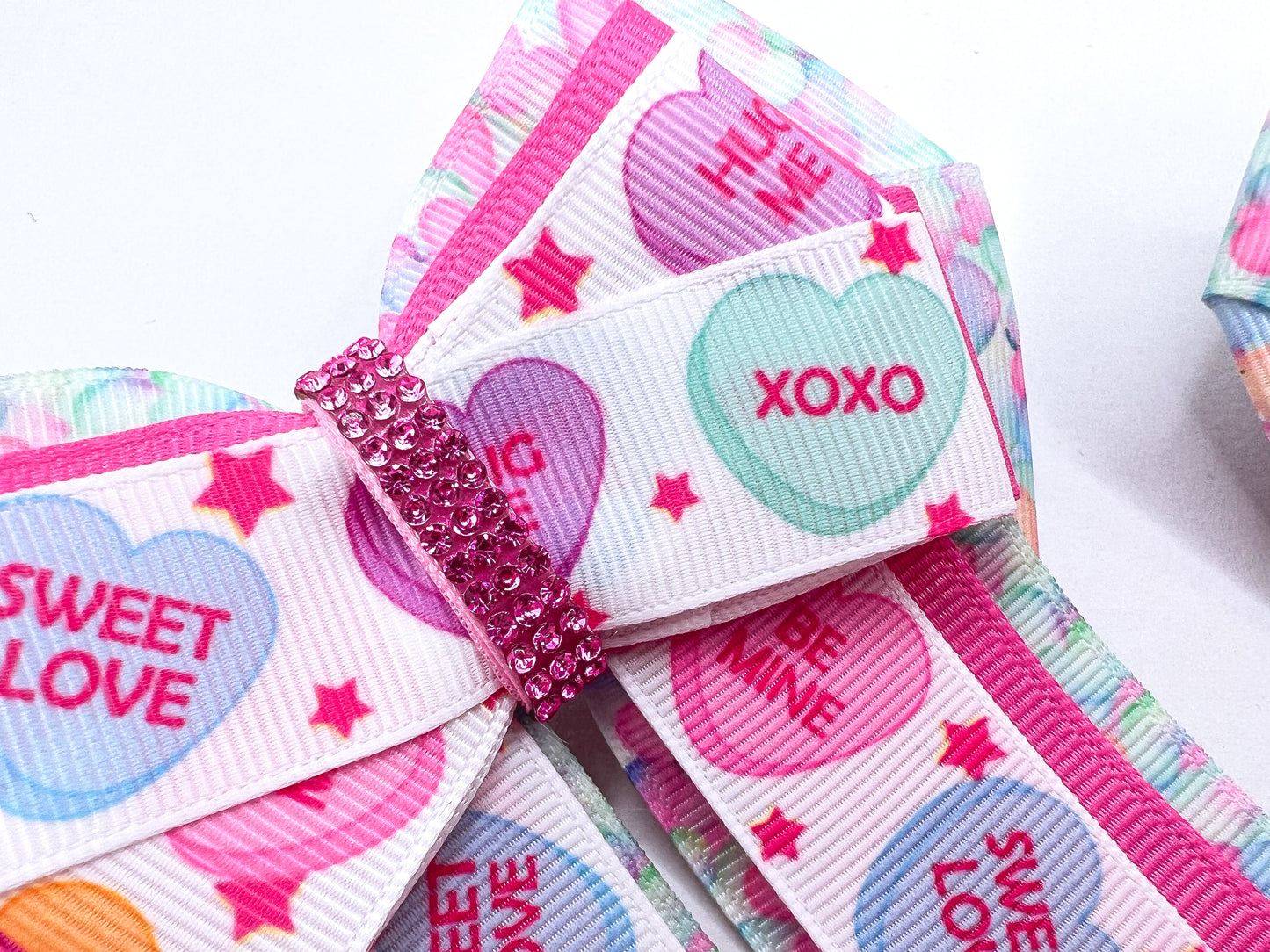 Conversation Hearts (Heart Pattern) Horse Show Bows & Belt