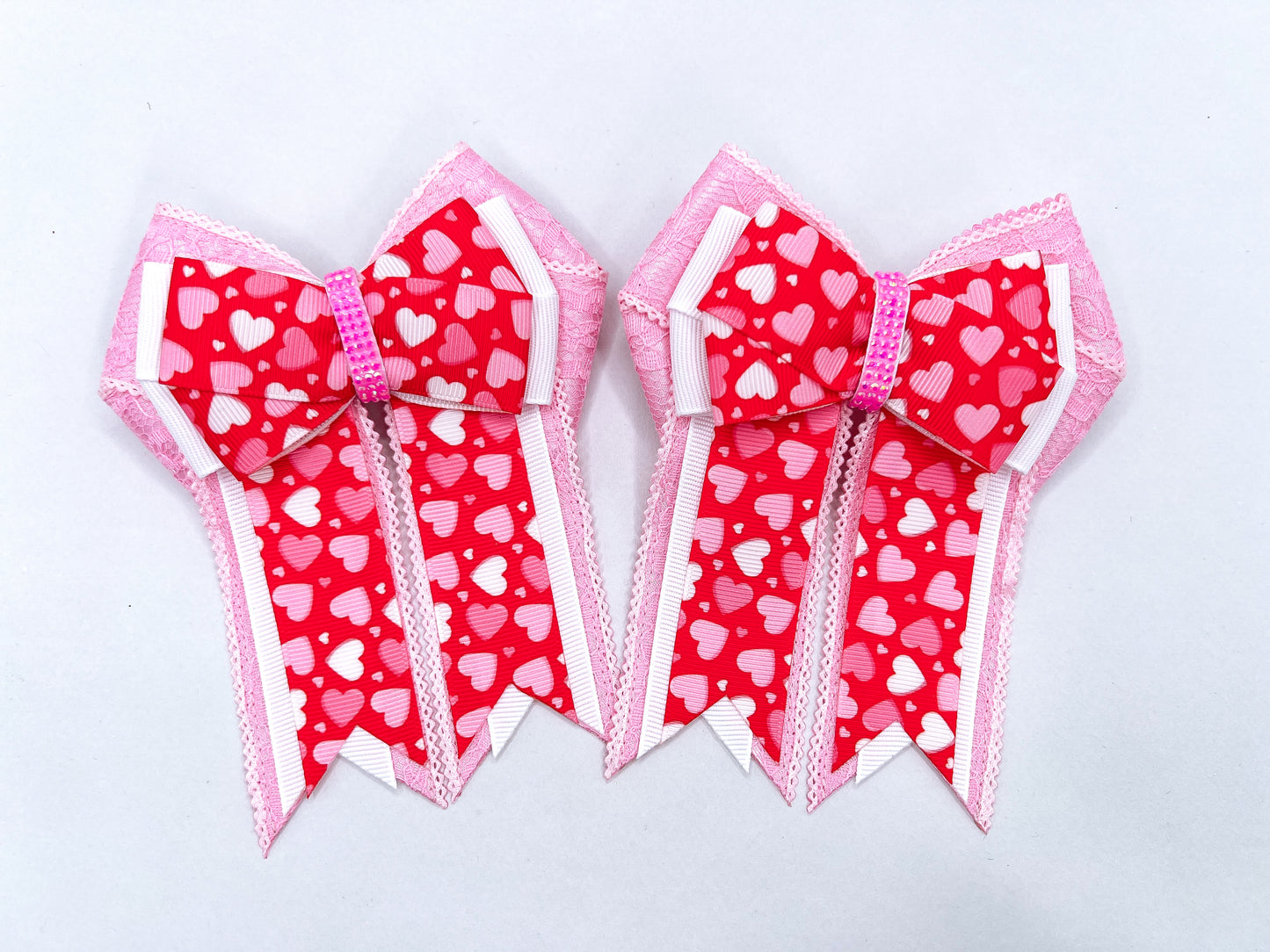 Sweethearts (Pink Lace) Horse Show Bows & Belt