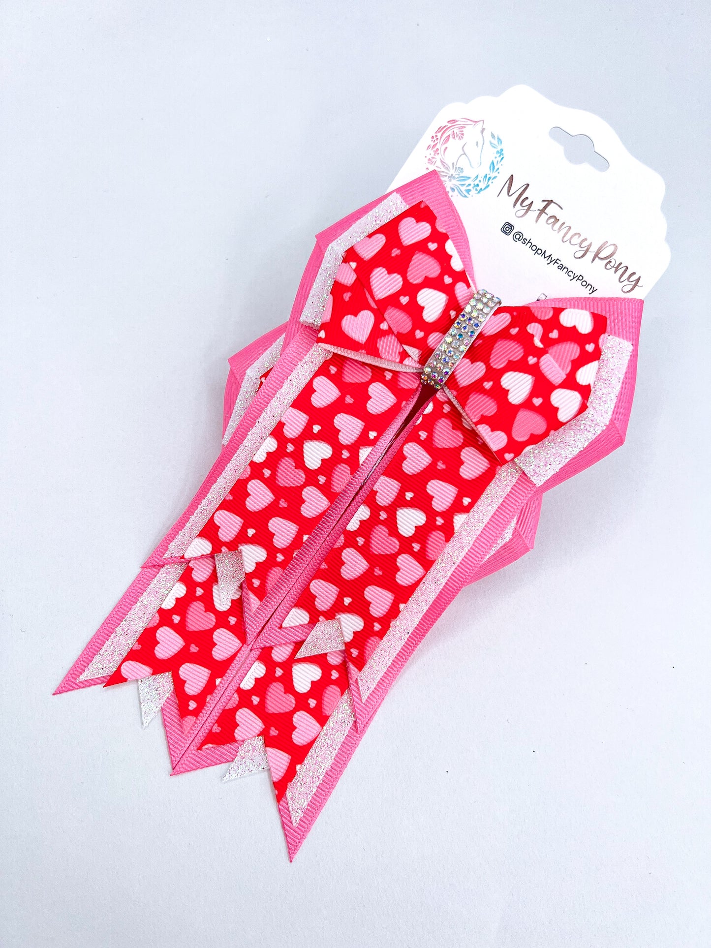 Sweethearts (Irridescent Glitter) Horse Show Bows & Belt