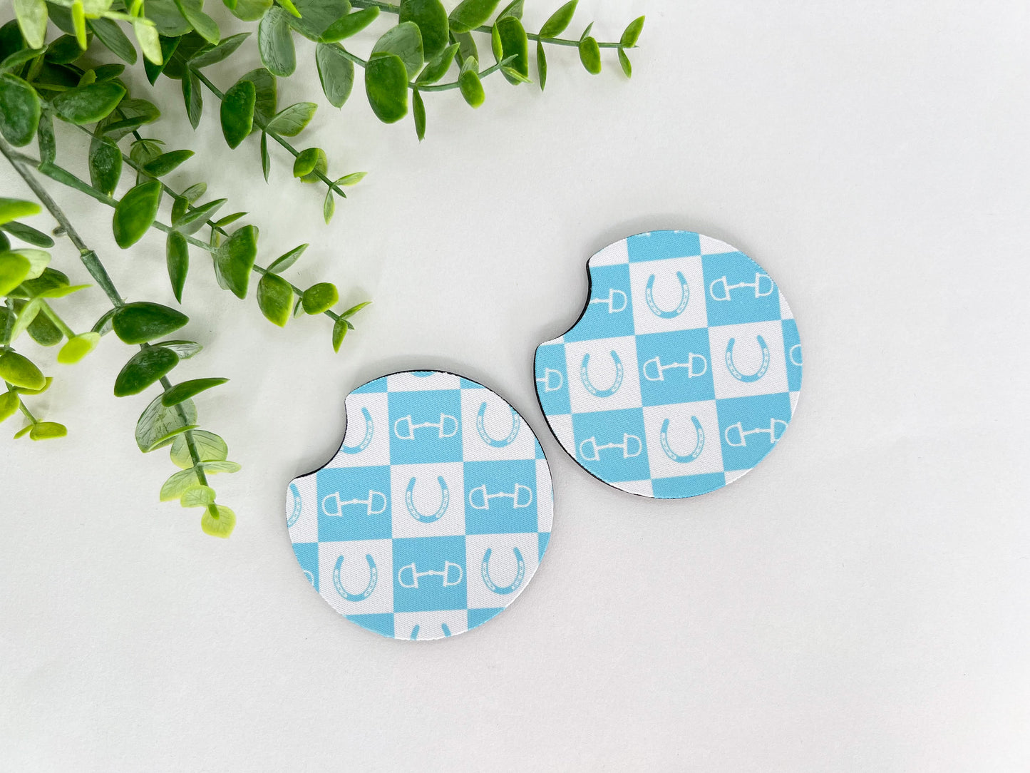 Equestrian Neoprene Car Coasters – Set of 2 (2.75")