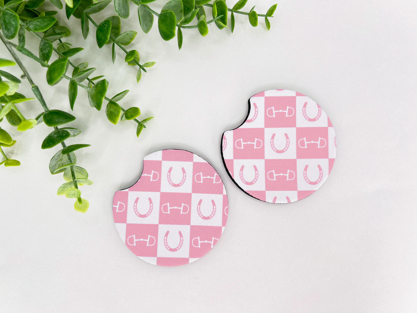 Equestrian Neoprene Car Coasters – Set of 2 (2.75")