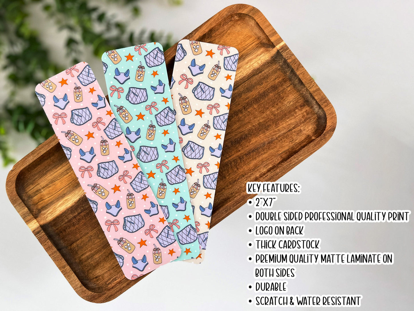 Equestrian Bookmark – Premium Matte Double-Sided Design (2"x7")