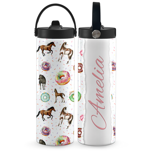White Pony Pastries 20 oz Aluminum Water Bottle