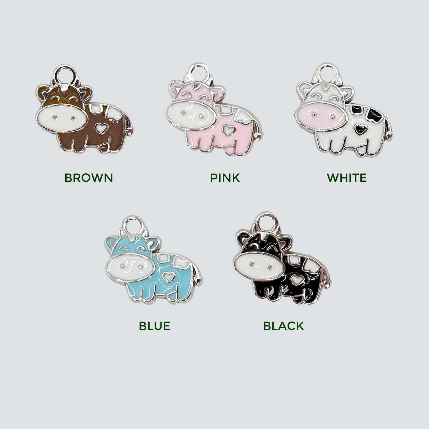 Silver Cows Crop & Bridle Equestrian Charms