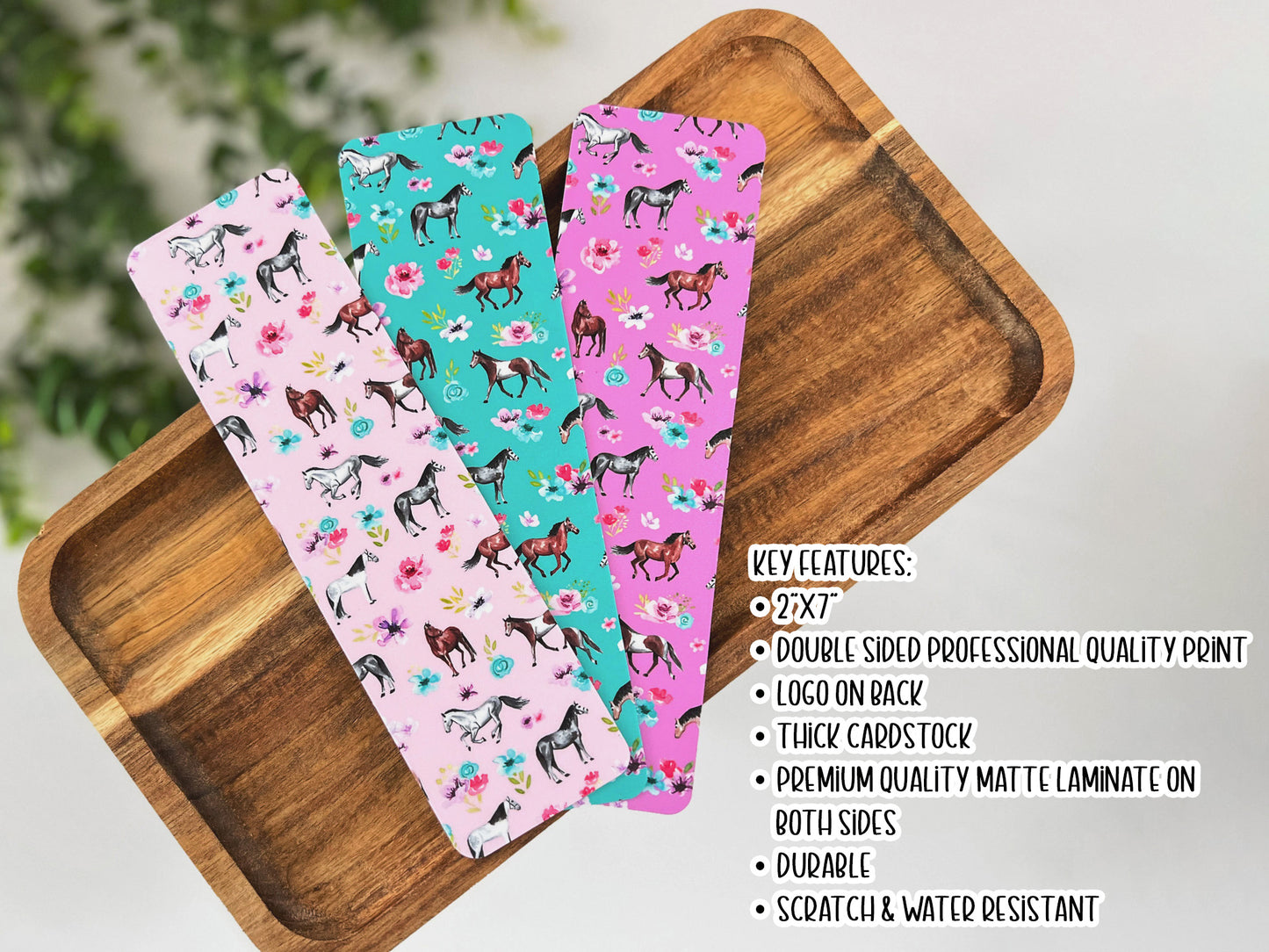 Equestrian Bookmark – Premium Matte Double-Sided Design (2"x7")